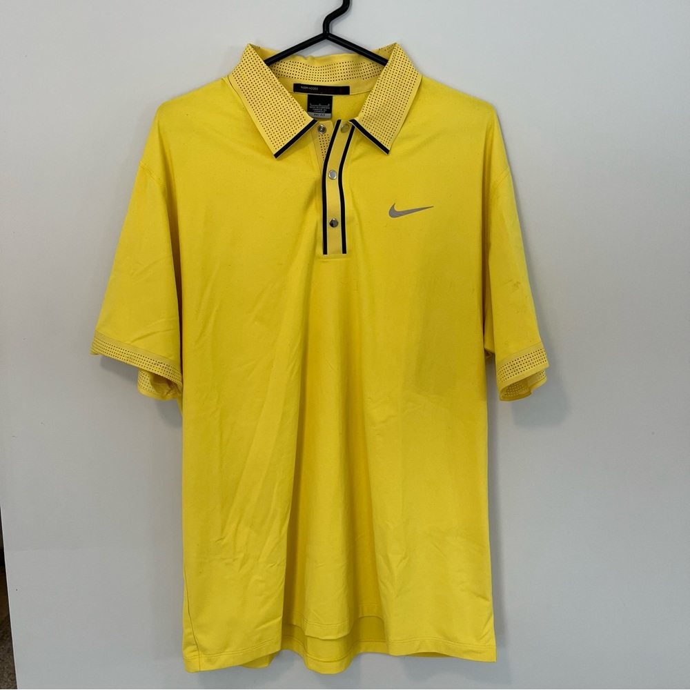 Men’s Yellow Tiger Woods Nike Golf Polo